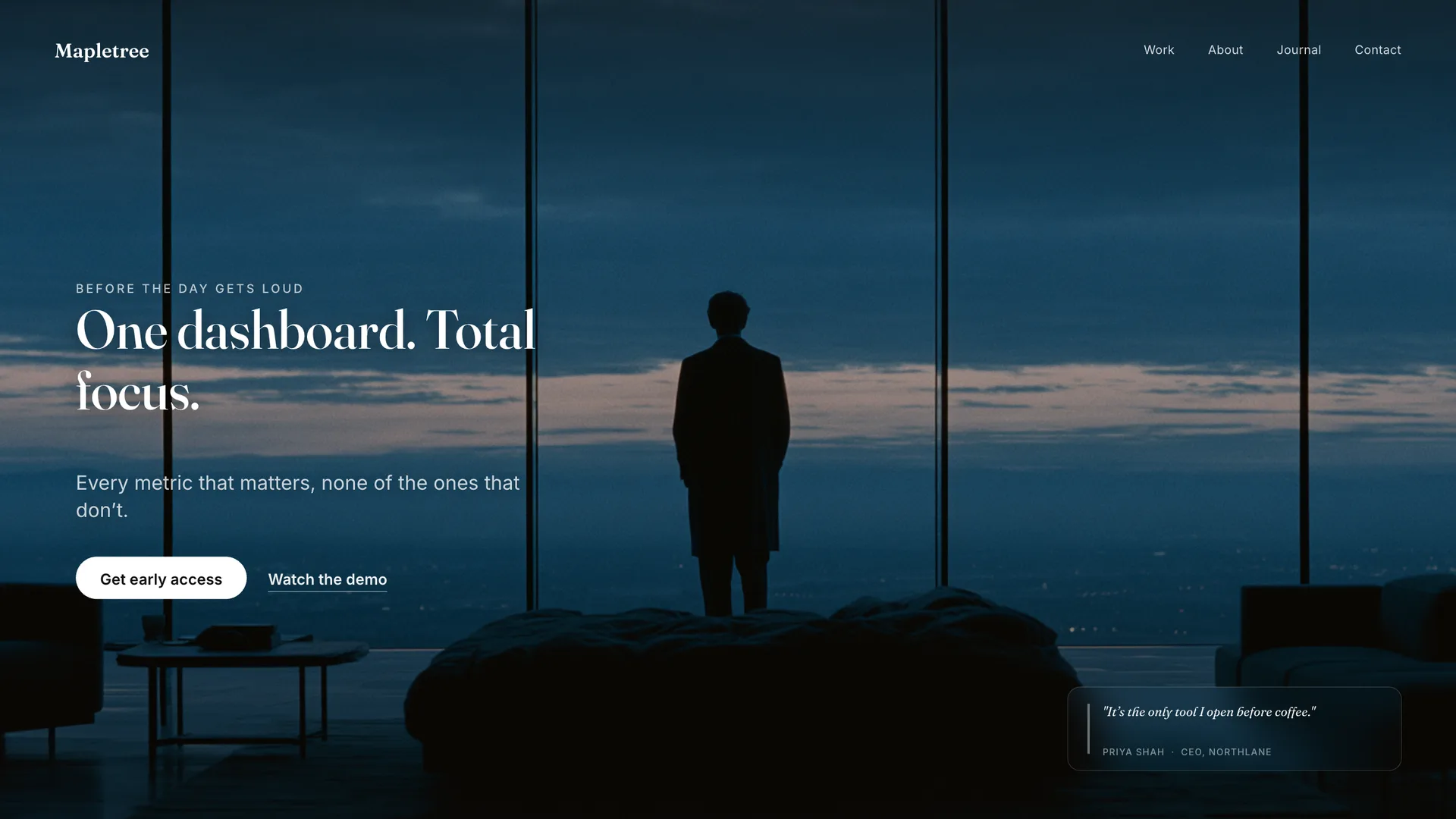 One dashboard. Total focus.